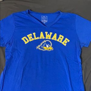 Blue University of Delaware t-shirt